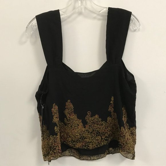 NWT Womens Size Large Papell Studio Pure Silk Printed Cami Top - Picture 3 of 3